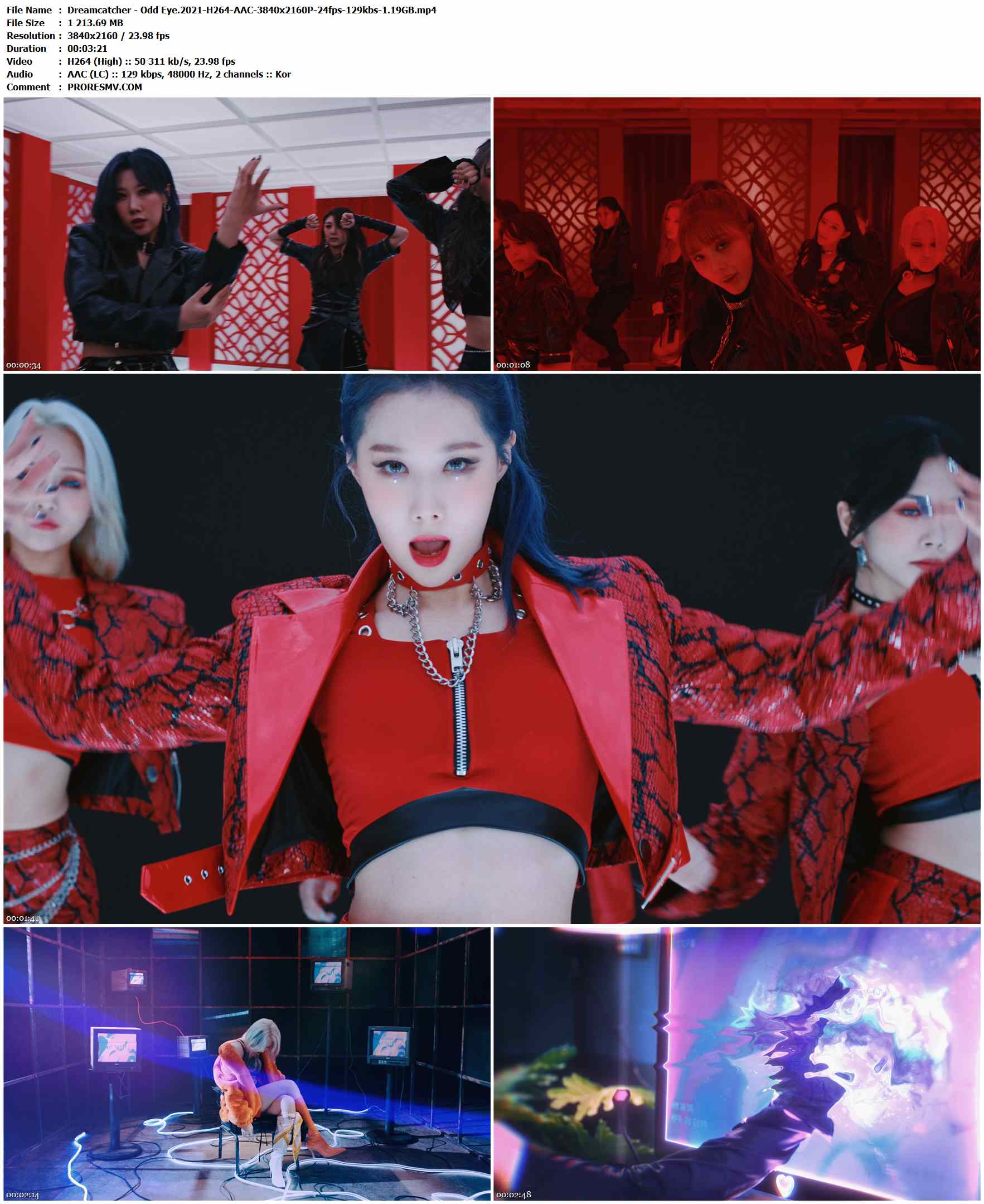 Dreamcatcher - Odd Eye.2021-H264-AAC-3840x2160P-24fps-129kbs-1.19GB官方MV_高清MV